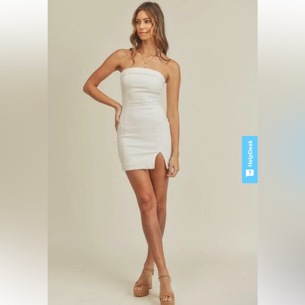 Sky to Moon White Strapless Dress Size M